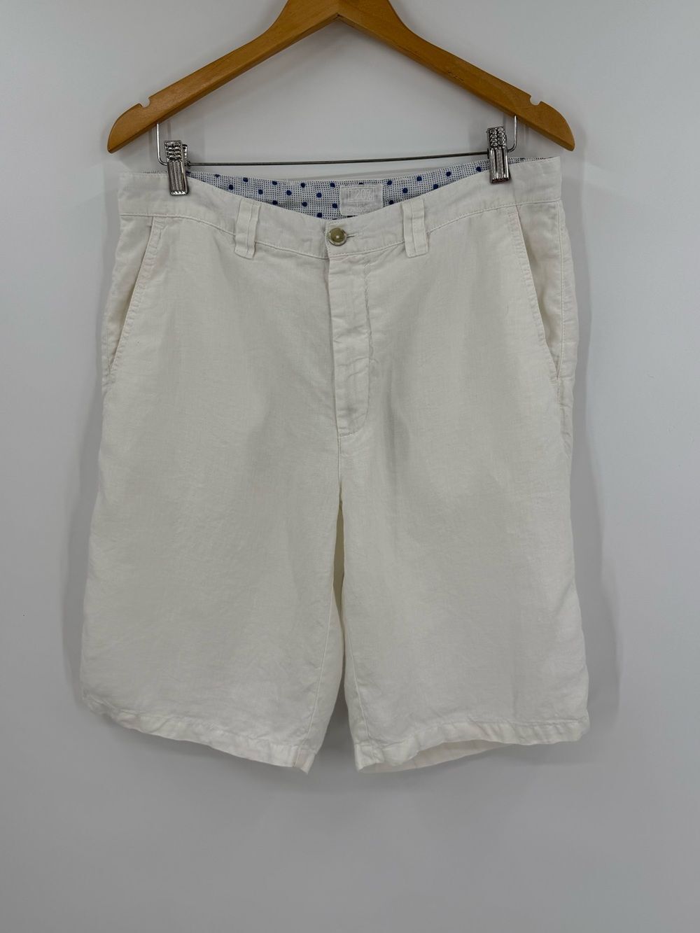 120% Lino Linen Chino Shorts | White | Large